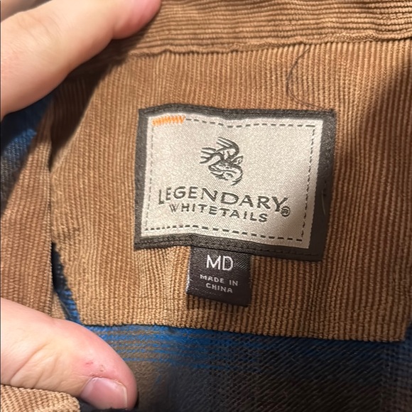 Blue and Brown Plaid Flannel Shirt - Picture 2 of 2